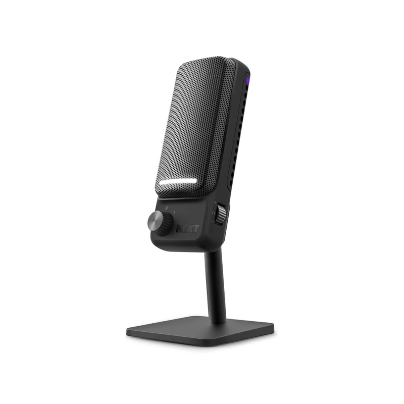 NZXT Capsule Elite - Premium USB Condenser Microphone for Gaming, Streaming, Podcasting, and Recording - Studio-Quality Sound - Multi-Position Design - DTS Software - RGB Lighting - Black