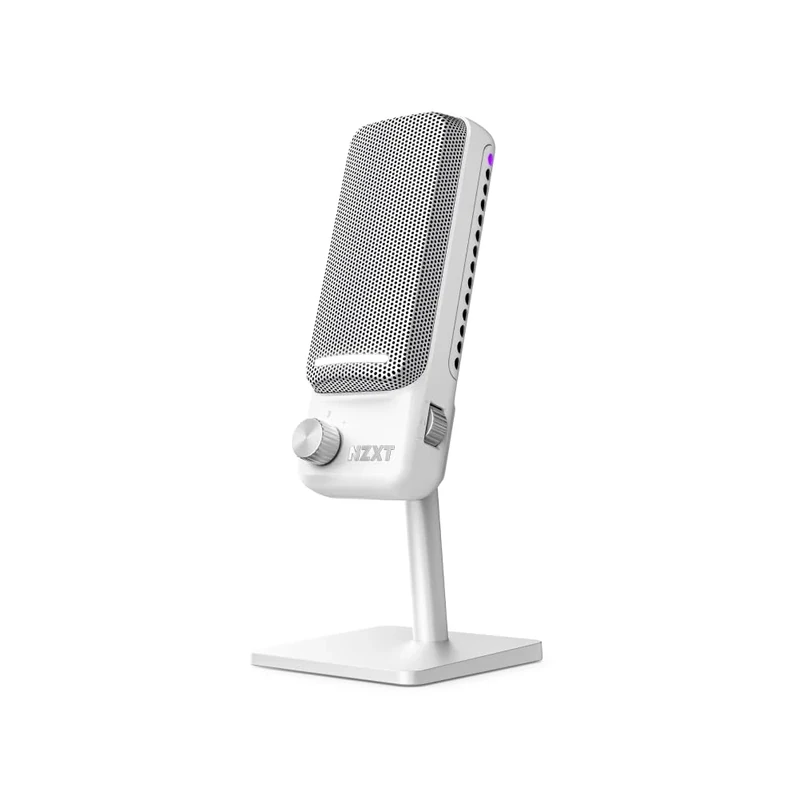 NZXT Capsule Elite - Premium USB Condenser Microphone for Gaming, Streaming, Podcasting, and Recording - Studio-Quality Sound - Multi-Position Design - DTS Software - RGB Lighting - White