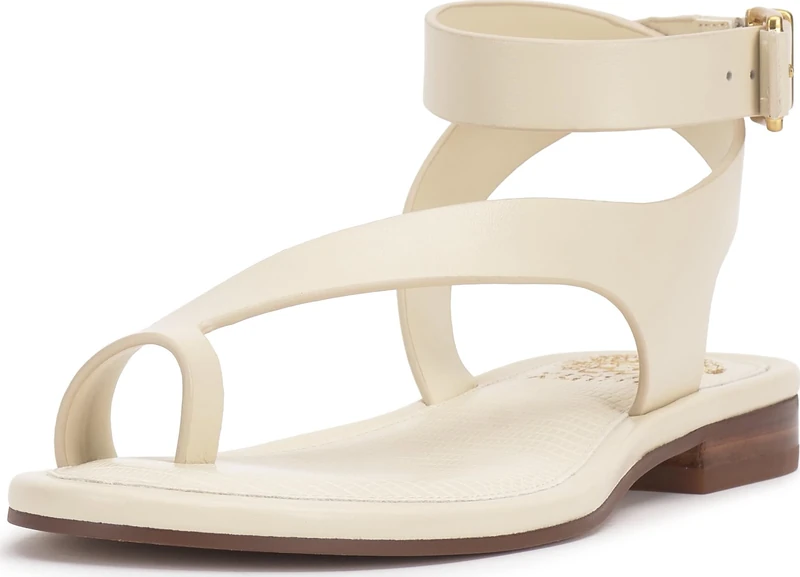 Vince Camuto Women's Liba Flat Sandal, Panna Creme, 7 UK