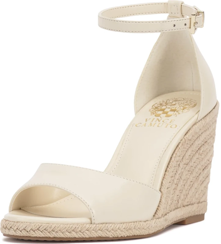 Vince Camuto Women's Felyn Wedge Sandal, Creamy White, 3.5 UK