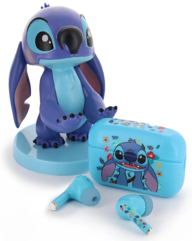 Buds Pro Stitch Wireless Bluetooth EarBuds & Phone Holder - Lilo & Stitch In Ear Headphones with Mic, 28+ Hours Playtime, Active Noise Cancelling EarBuds with IPX4 Rating & Wireless Charging Case - Image 1