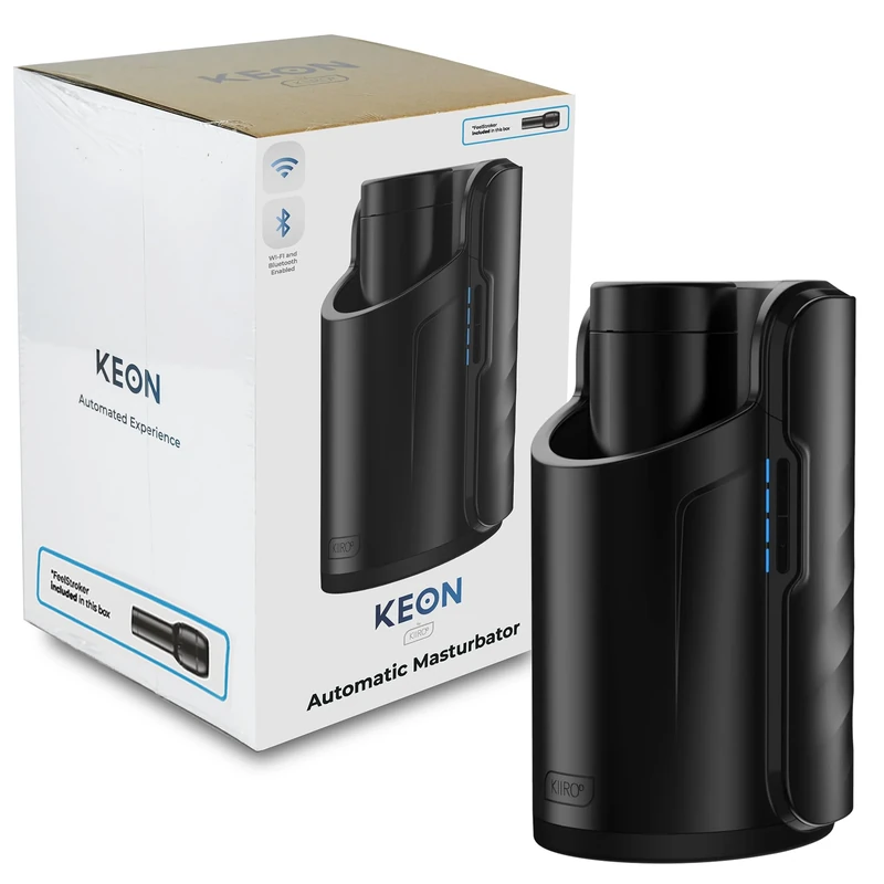 Keon Automatic Male Masturbator with PowerBlow Optimized Stroker - Connect with Interactive Adult Content - Up to 230 Strokes p/min - Hands Free - Controllable Stroke Length