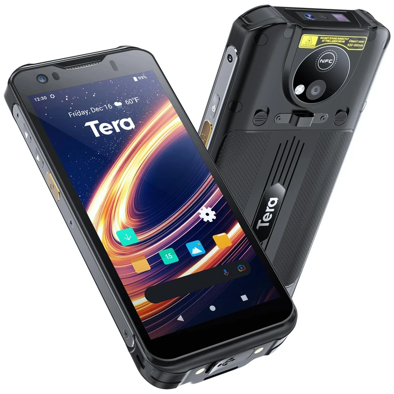 Tera Android Barcode Scanner PDA 5.5" Android 12 Handheld PDA 1D 2D QR Barcode Reader 5000mAh Zebra SE4710 Scanner 4+64G BT 5.0 4G Wi-Fi GPS for Warehouse Inventory P150