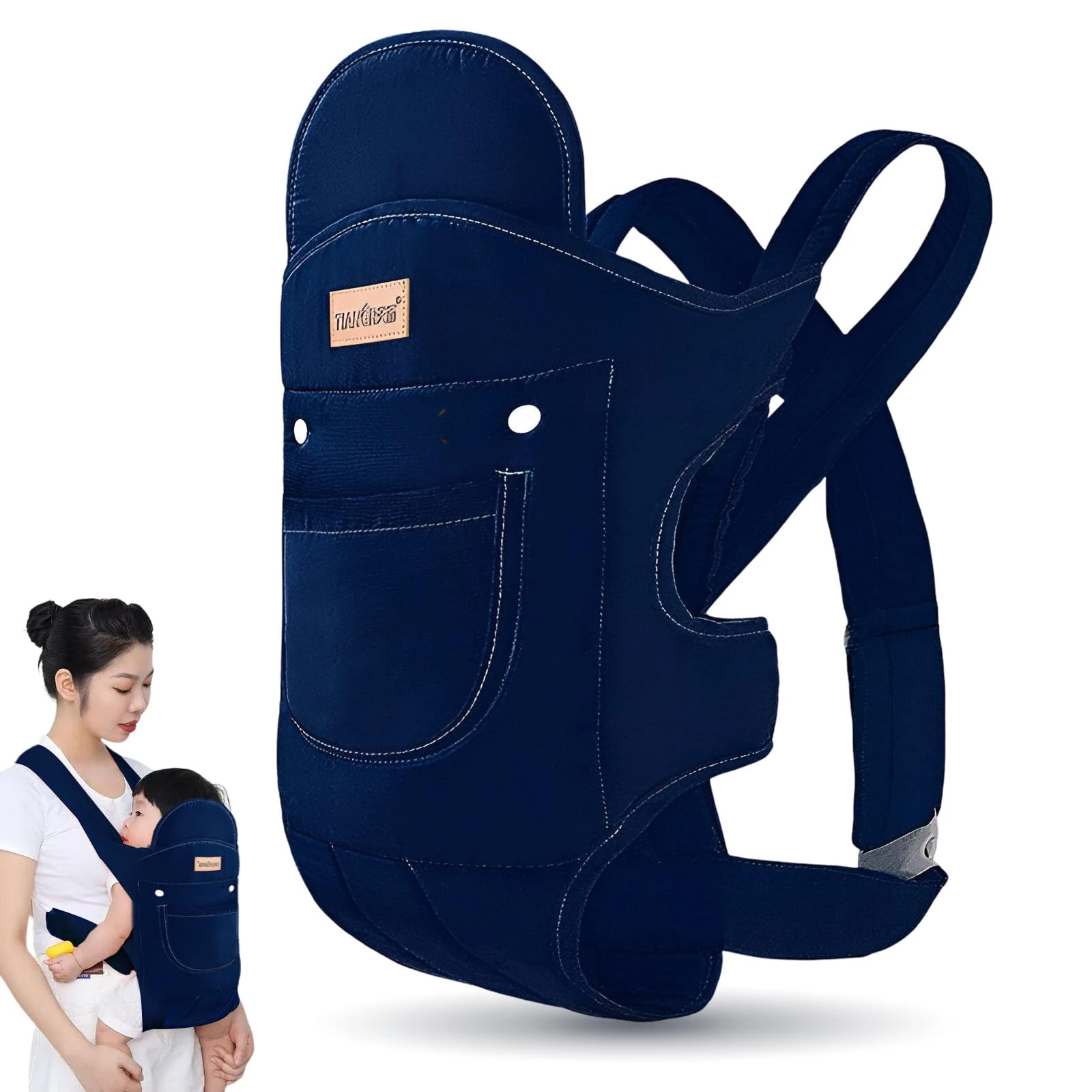 Xiuyer Baby Carrier, Baby Wrap Carrier, 3-in-1 Front and Back Toddler Sling Carrier, Baby Sling Wrap Toddler Back Carrier, Adjustable Baby Carrier Backpack,Carriers from Newborn