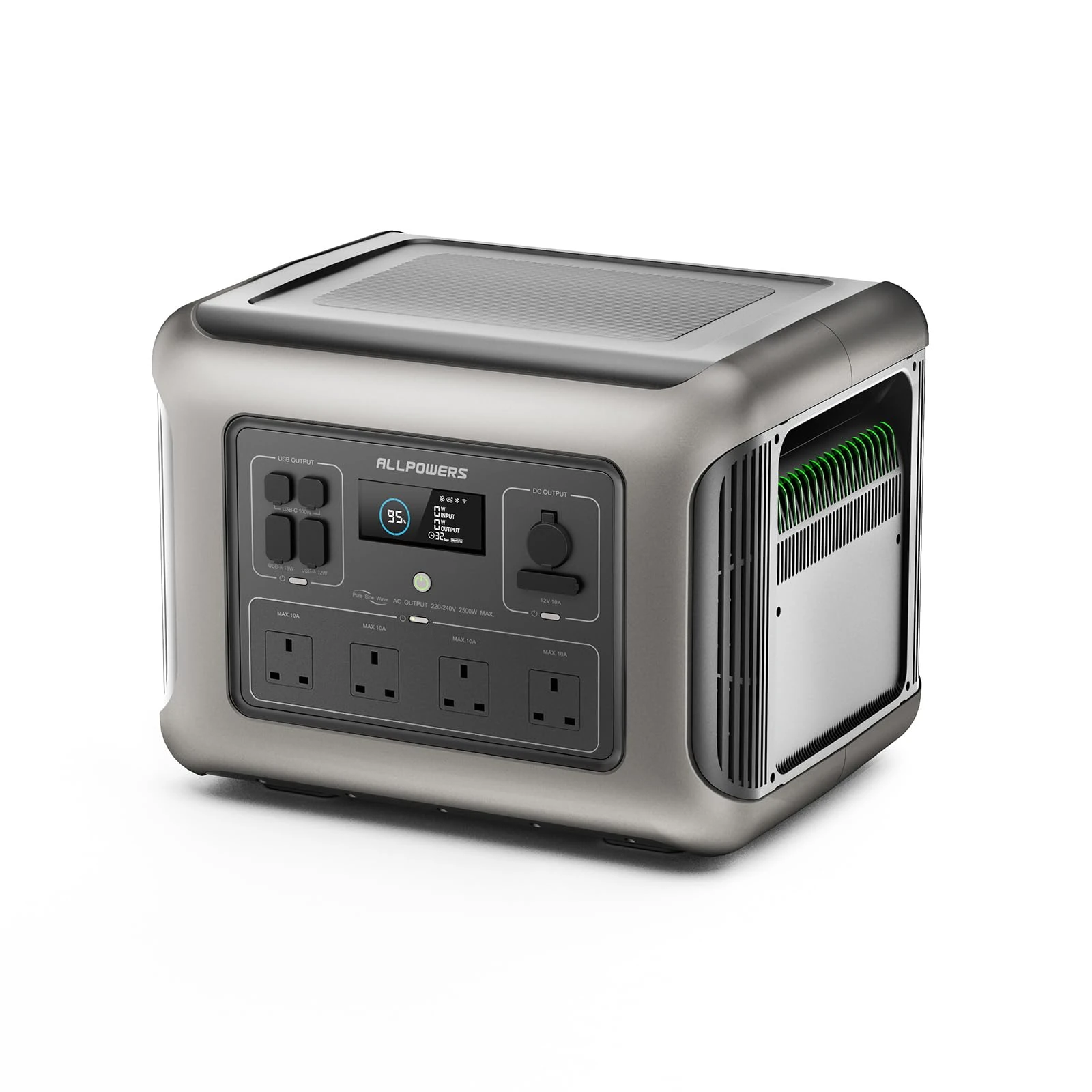 ALLPOWERS R2500 Portable Power Station,2016Wh LiFePO4 Battery,2500W AC/100W USB-C Output, 1 Hr Fast Charge, UPS Function Solar Generator for Outdoor Camping,Off-grid,RV,Emergency 6-Year Warranty