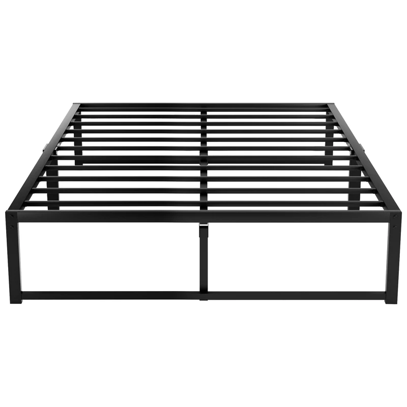 VECELO Metal Bed Frame 90 x 190 cm with Metal Slatted Frame for Adults Teens Easy Assembly