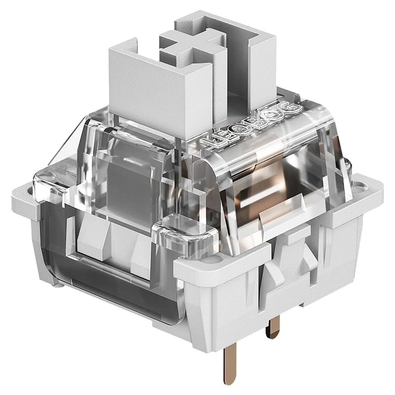 AULA x LEOBOG Graywood V3 Mechanical Linear Switches, 3 Pins, POM Stem, PC Case, LED Slot, MX Key Switches for DIY Kit/Gamer Barebones Custom Keyboard (100PCS)