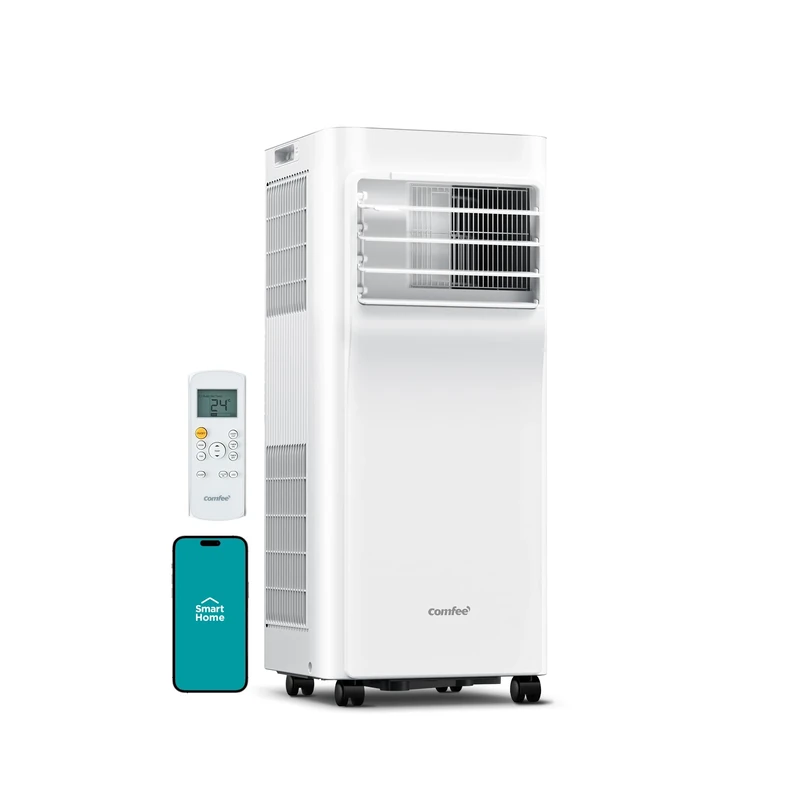 COMFEE’ 7000 BTU Portable Air Conditioner App Control with Dehumidifier & Fan mode, Remote Control & Window Installation Kit Included, 24-Hour Timer for Rooms Up to 269 sq.ft. (25㎡)
