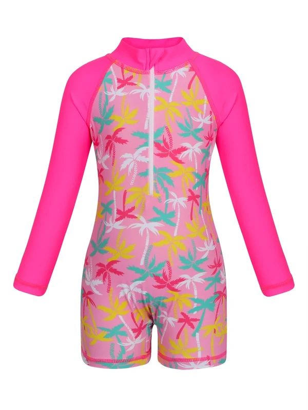 AmzBarley Mermaid Sleeve Rash Guard Swimsuit for Girls - Size 140