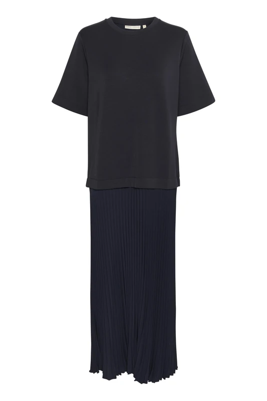 InWear Women's Laicentiw Vincent Plisse Dress, Navy Blue, XS