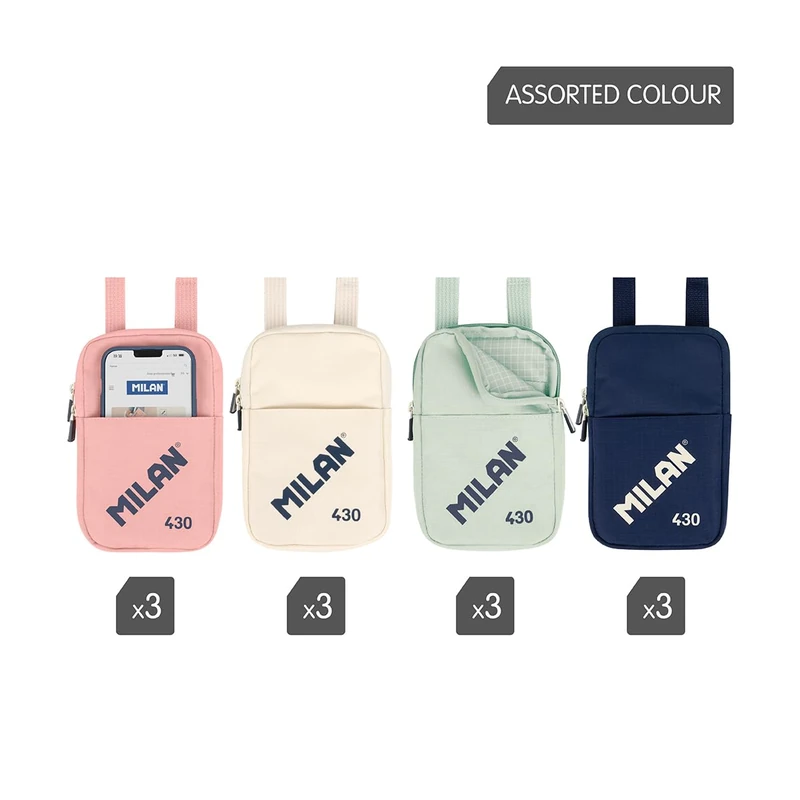 MILAN® Display Box 12 Small Shoulder Bags 430 Since 1918, Assorted Colours - Image 1