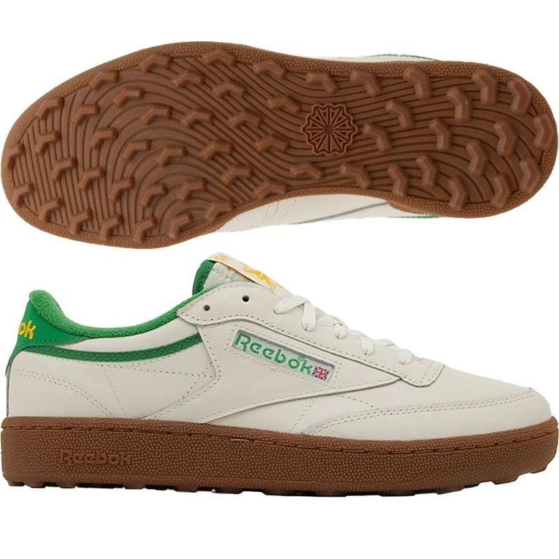 Reebok Men's Club C Golf Trainers, Chalk Classic Green, 8.5 UK