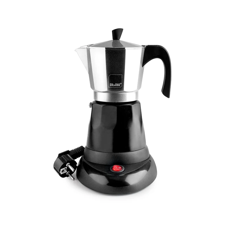 IBILI - Arabica Electric Express Coffee Maker, 6 cups, 300 ml, Aluminium, 480 W of power, Grey