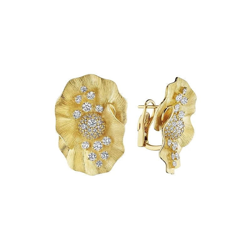 Hueb 18k Yellow Gold Earring with 2.67ct VS-GH Diamonds - One Size