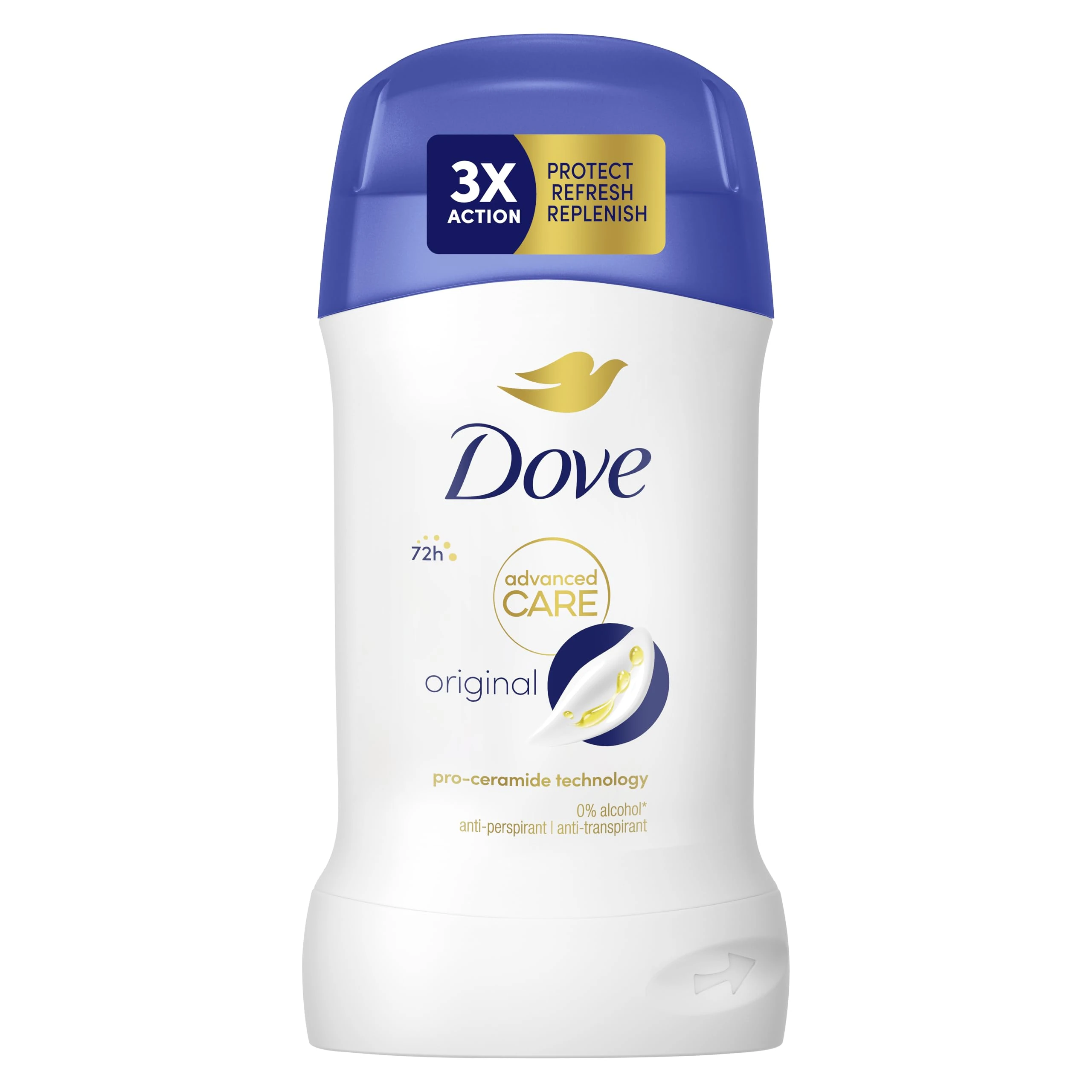 Dove Advanced Care Original Women's Antiperspirant Deodorant Stick for 72 hours sweat protection with pro-ceramide technology 50 ml