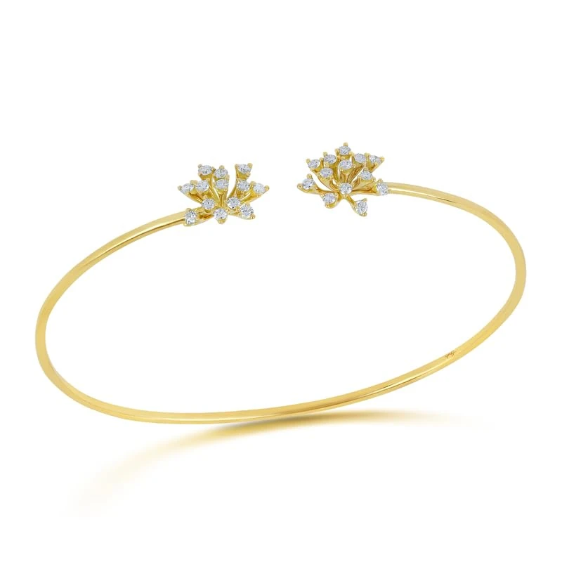 Hueb,18k Luminus Yellow Gold Bracelet/bangle With 0.30 Cts Vs-Gh Diamonds,SMALL