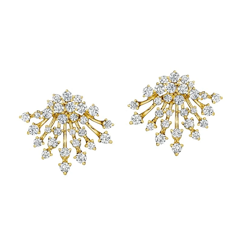Hueb,18k Luminus Yellow Gold Earring With 2.08 Cts Vs-Gh Diamonds,ONE SIZE