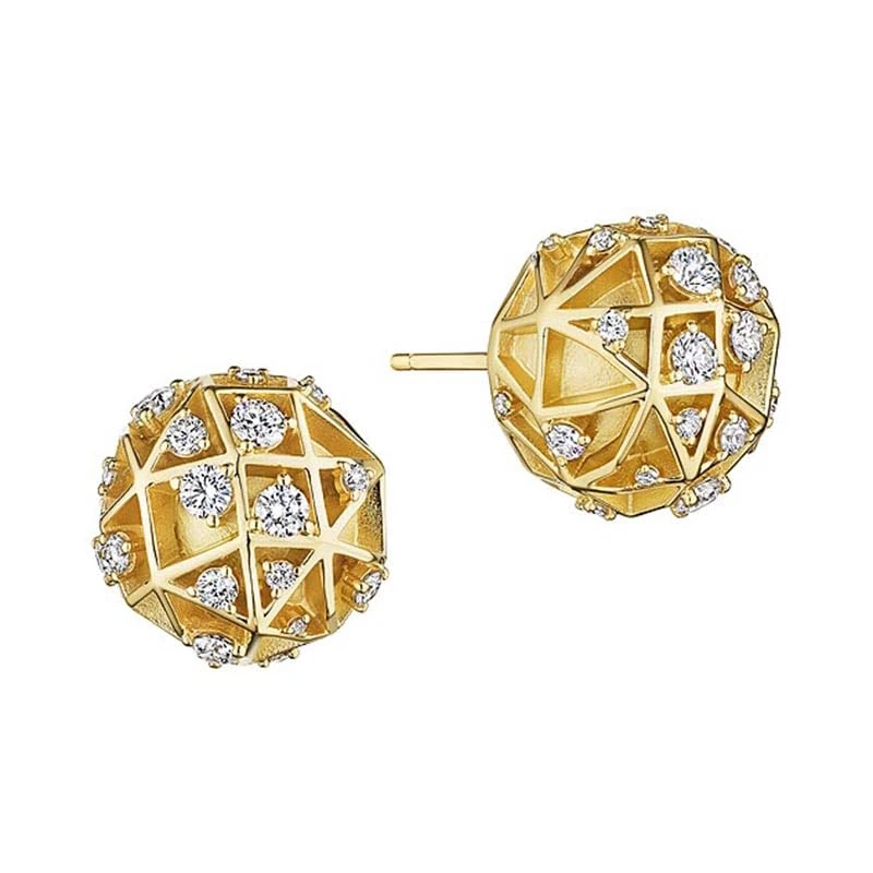 Hueb,18k Estelar Yellow Gold Earring With 1.12 Cts Vs-Gh Diamonds,ONE SIZE