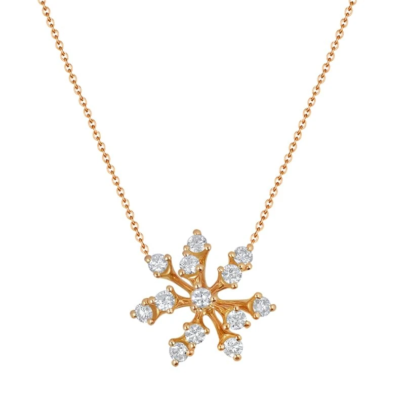 Hueb 18k Pink Gold Necklace with 0.20 ct VS-GH Diamonds - 18"