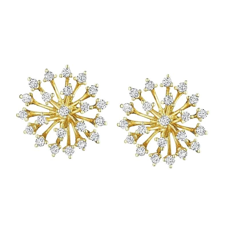 Hueb,18k Luminus Yellow Gold Earring With 0.01 Cts Vs-Gh Diamonds,ONE SIZE