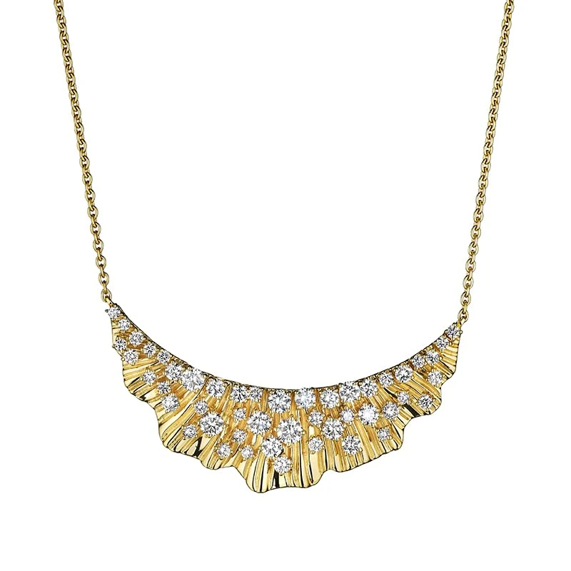 Hueb,18k Bahia Yellow Gold Necklace With 1.20 Cts Vs-Gh Diamonds,18"