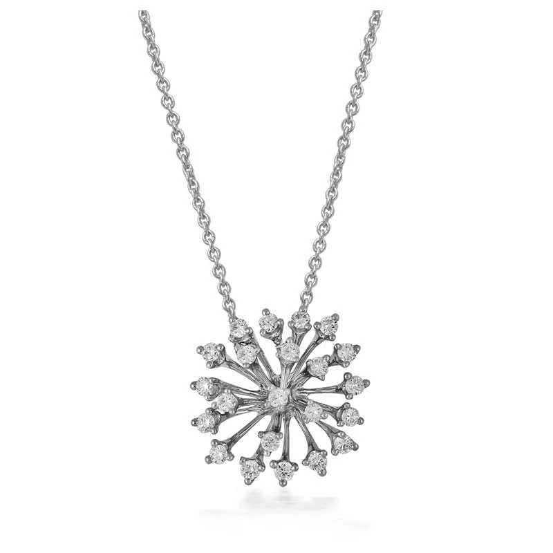 Hueb,18k Luminus White Gold Necklace With 0.32 Cts Vs-Gh Diamonds,16"