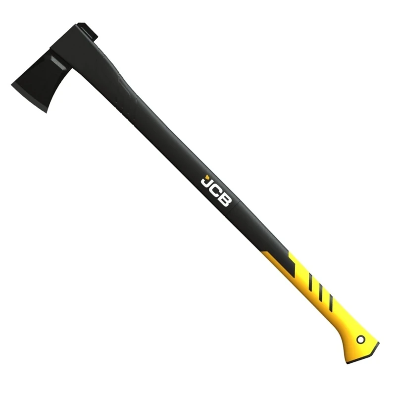 JCB Splitting Axe Pro XL, 36” (92cm) Heavy-Duty Fiberglass Handle, Ergonomic Hooked Grip, Protective Sheath Professional, One-strike Splits on Firewood, Logs, and kindling