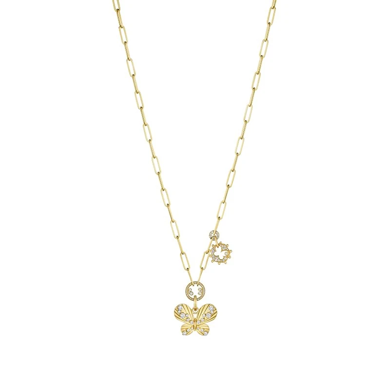 Hueb,18k Penka Yellow Gold Necklace With 1.28 Cts Vs-Gh Diamonds,18"