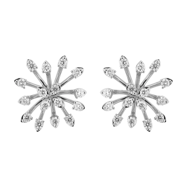 Hueb,18k Luminus White Gold Earring With 0.49 Cts Vs-Gh Diamonds,ONE SIZE