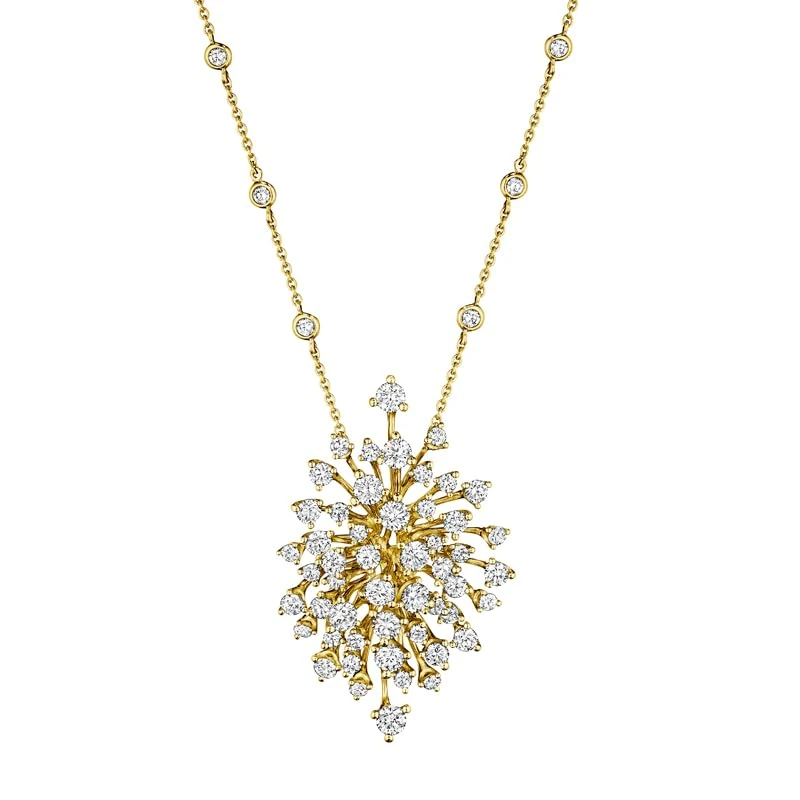 Hueb,18k Luminus Yellow Gold Necklace With 3.51 Cts Vs-Gh Diamonds,16"