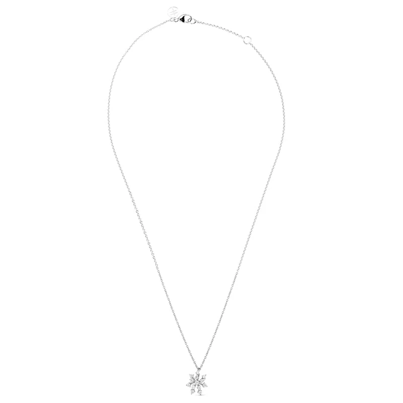 Hueb,18k Luminus White Gold Necklace With 0.19 Cts Vs-Gh Diamonds,18"