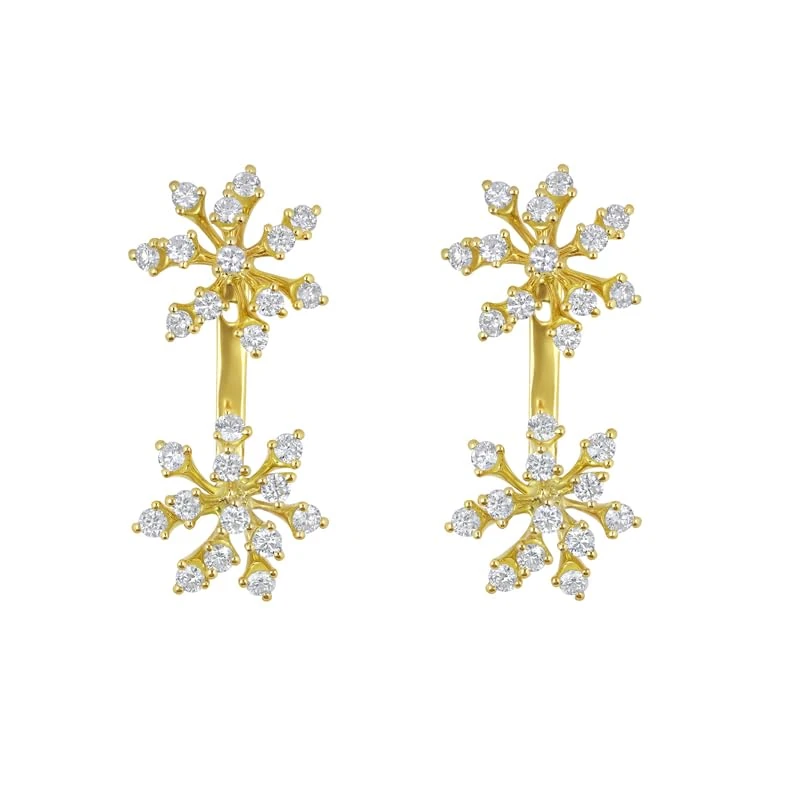 Hueb,18k Luminus Yellow Gold Earring With 0.75 Cts Vs-Gh Diamonds,ONE SIZE