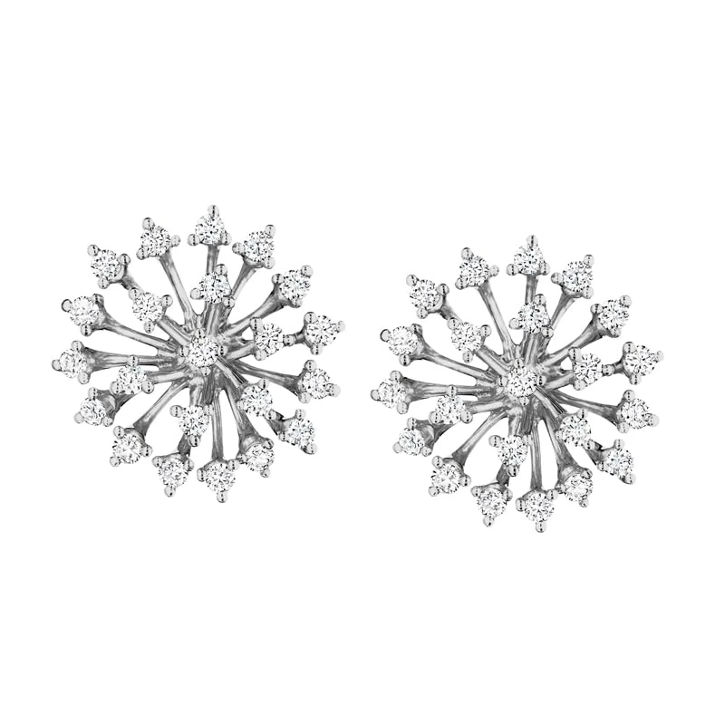 Hueb,18k Luminus White Gold Earring With 0.52 Cts Vs-Gh Diamonds,ONE SIZE