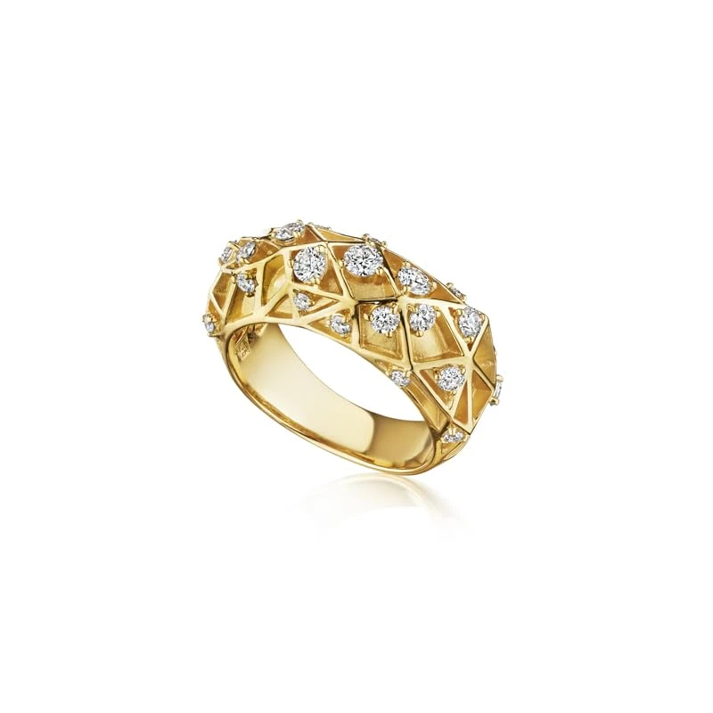 Hueb Estelar 18k Yellow Gold Ring with 0.84ct VS G-H Diamonds