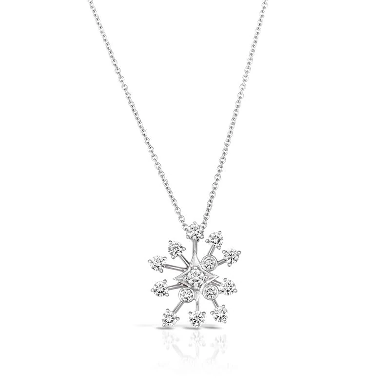 Hueb,18k Luminus White Gold Necklace With 1.02 Cts Vs-Gh Diamonds,18"