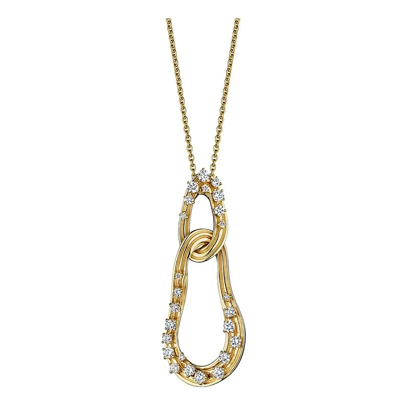 Hueb,18k Bahia Yellow Gold Necklace With 0.68 Cts Vs-Gh Diamonds,18"