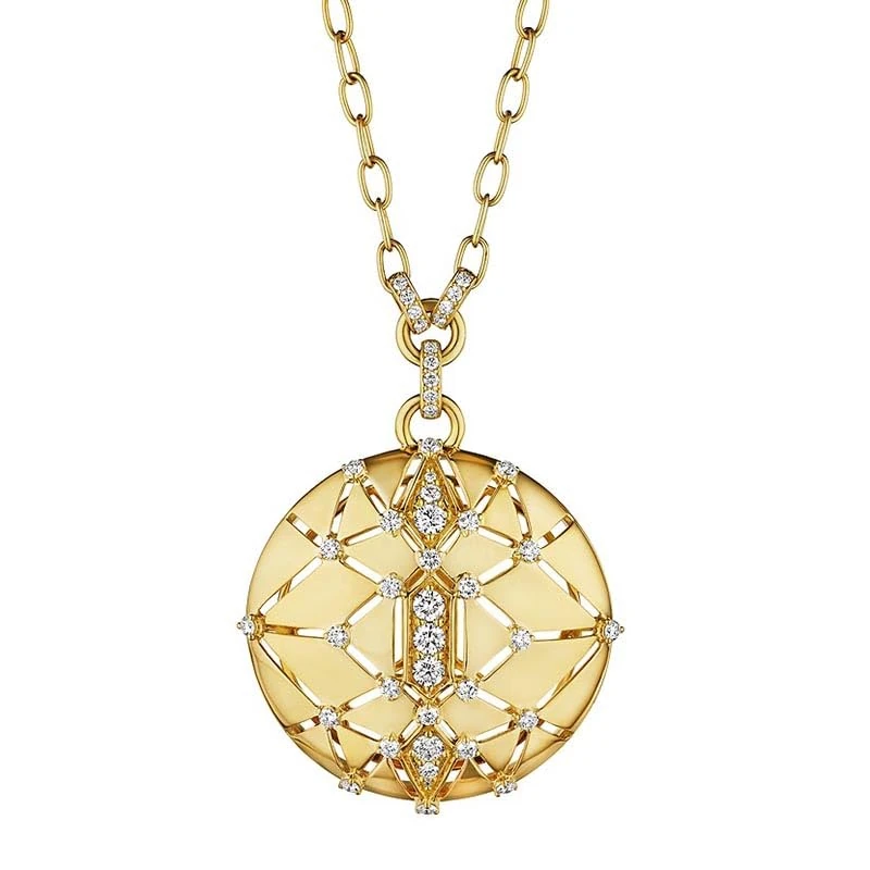 Hueb,18k Estelar Yellow Gold Necklace With 1.46 Cts Vs-Gh Diamonds,20"