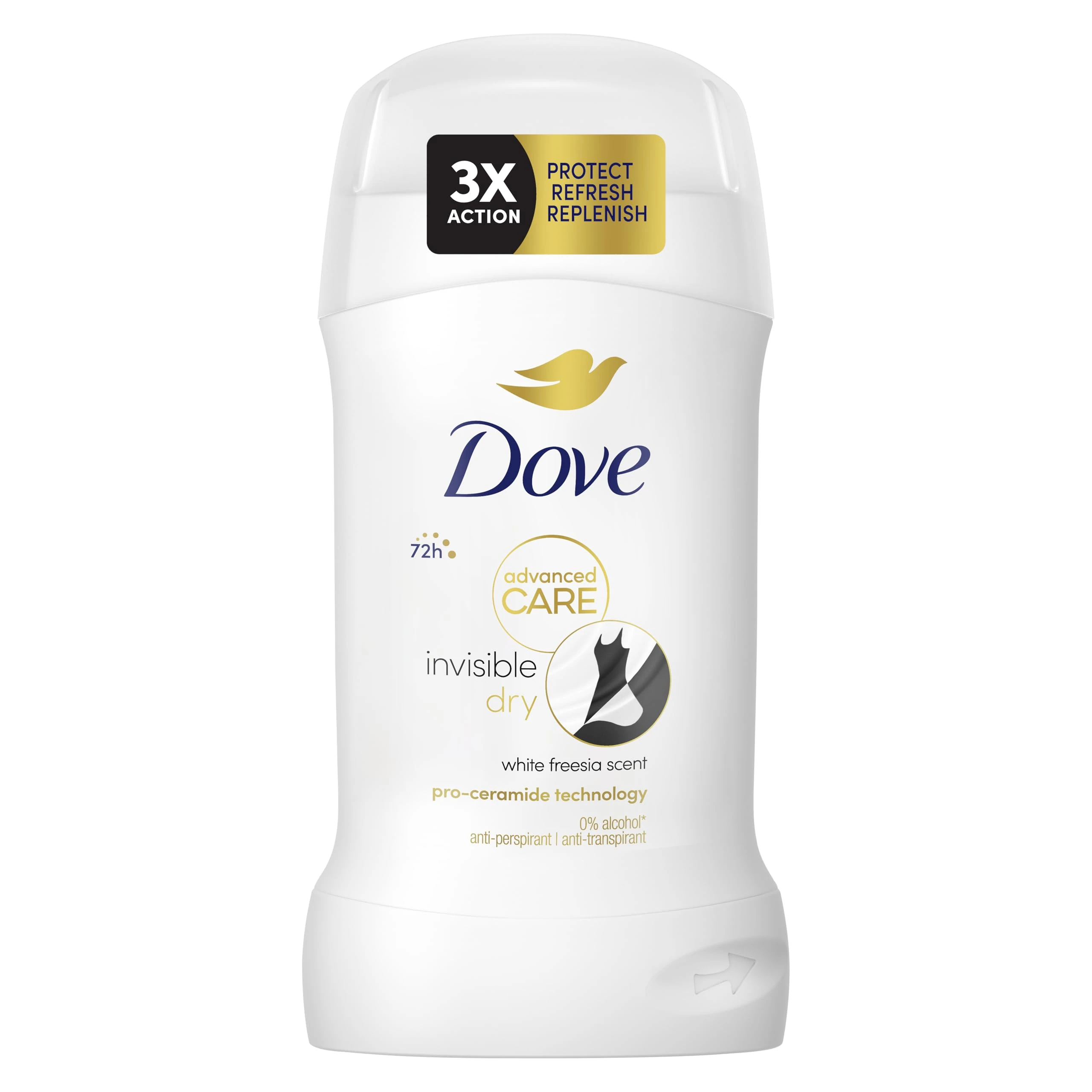 Dove Advanced Care Invisible Dry Women's Antiperspirant Deodorant Stick for 72 hours sweat protection with pro-ceramide technology 50 ml