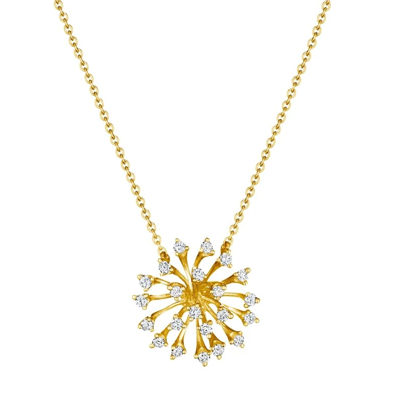 Hueb,18k Luminus Yellow Gold Necklace With 0.34 Cts Vs-Gh Diamonds,18"