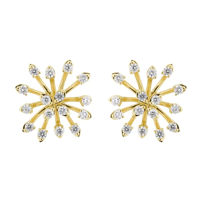 Hueb,18k Luminus Yellow Gold Earring With 0.49 Cts Vs-Gh Diamonds,ONE SIZE