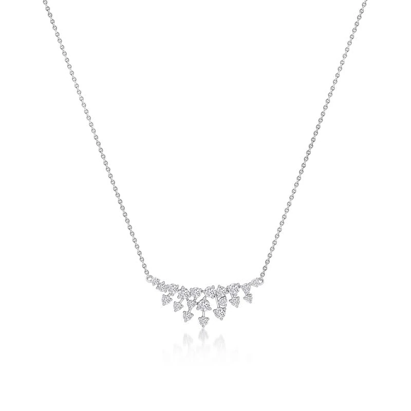 Hueb,18k Luminus White Gold Necklace With 1.06 Cts Vs-Gh Diamonds,18"