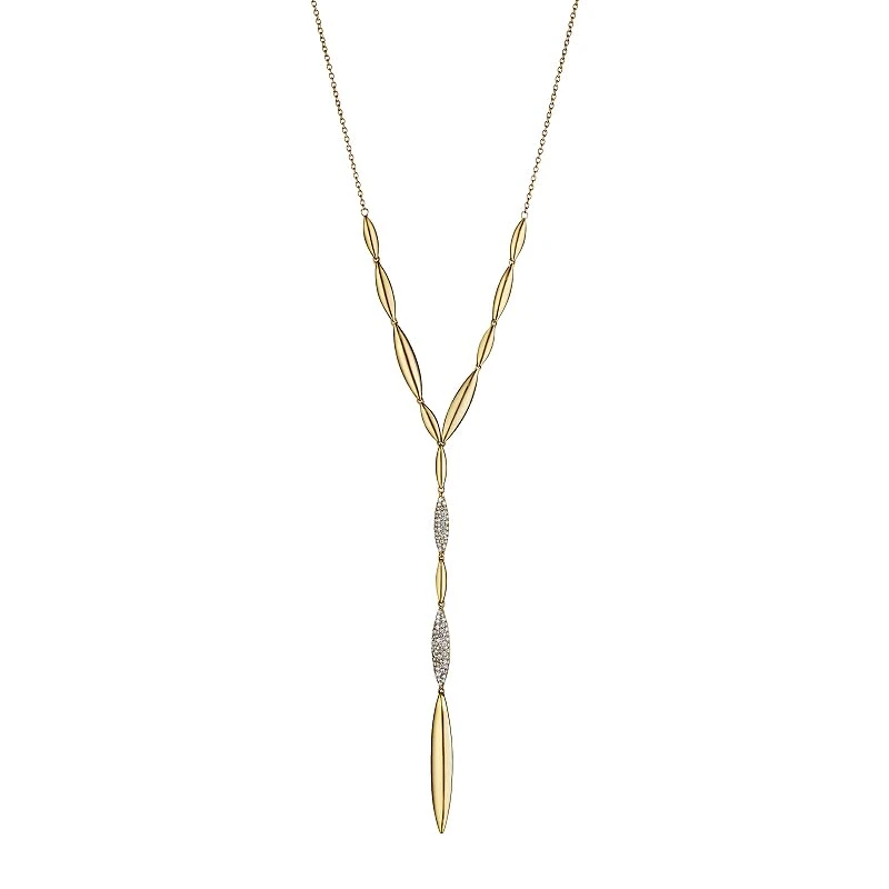 Hueb,18k Tribal Yellow Gold Necklace With 0.95 Cts Vs-Gh Diamonds,18"