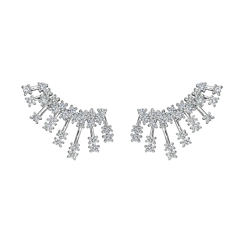 Hueb,18k Luminus White Gold Earring With 0.63 Cts Vs-Gh Diamonds,ONE SIZE