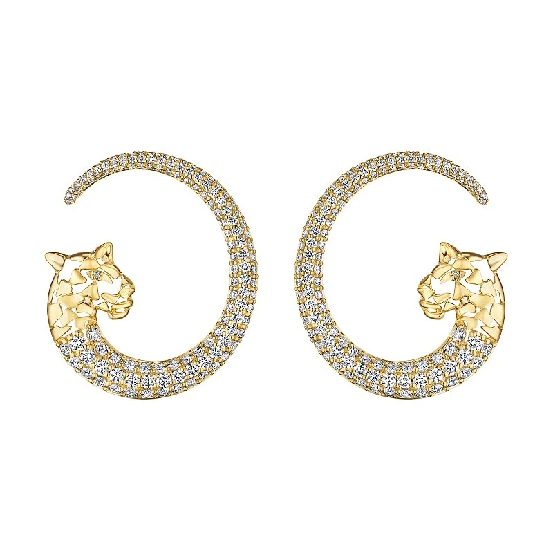 Hueb 18k Yellow Gold Earring with 4.20ct VS-GH Diamonds - One Size