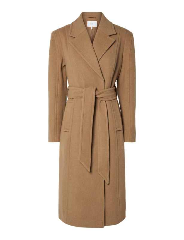 YAS Yaskali Wool Blend Coat S. Noos, Tobacco Brown, 20