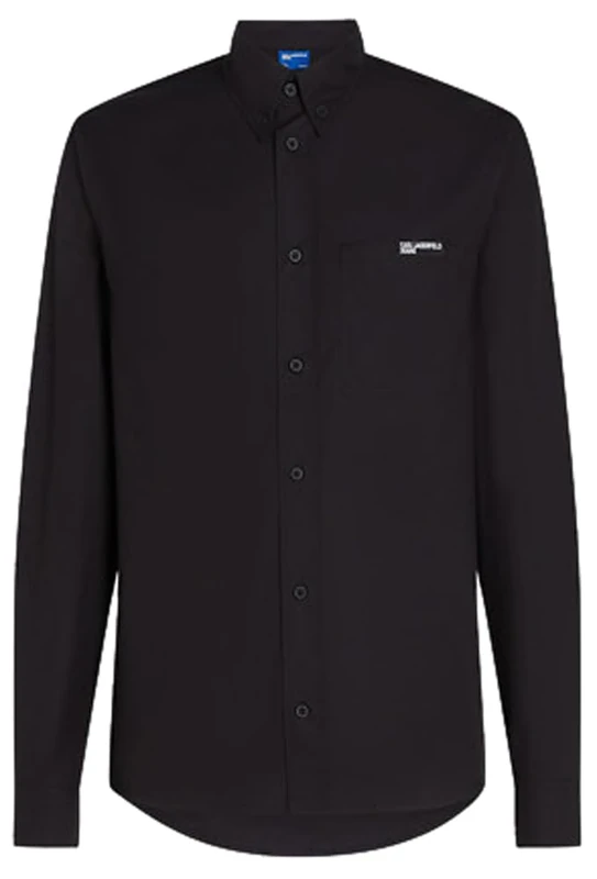 KARL LAGERFELD JEANS, Men's, Poplin Shirt, Regular Fit, Black, S - Image 1