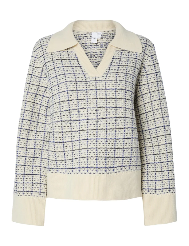 Y.A.S Yaslivia LS V-Neck Knit Pullover Noos, Birch, M