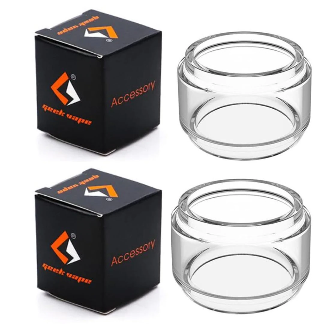 Geekvape Zeus Bubble Glass XL - 2 Pack for Geekvape Zeus Tank Bubble Glass, Rta Tank, Geekvape Tank, Geekvape Zeus Sub Ohm Tank Bubble Glass, Geek Vape Zeus Tank Glass (2 Pack)- No Nicotine