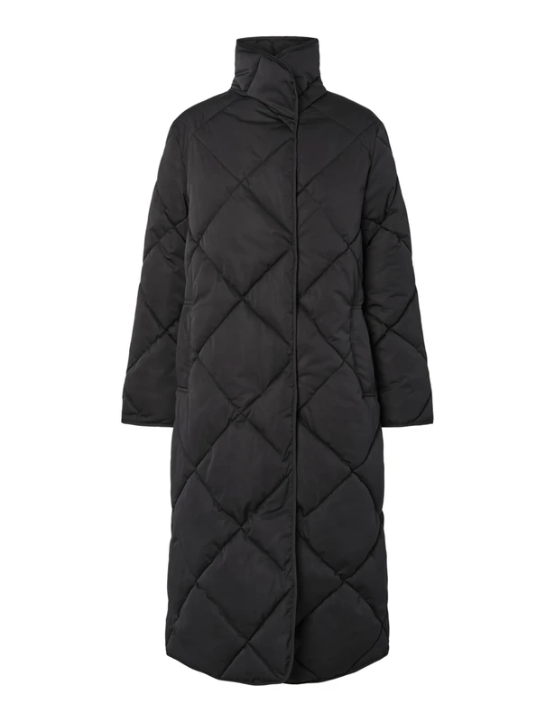Y.A.S Yasselura LS Long Padded Coat S. Noos, black, 16