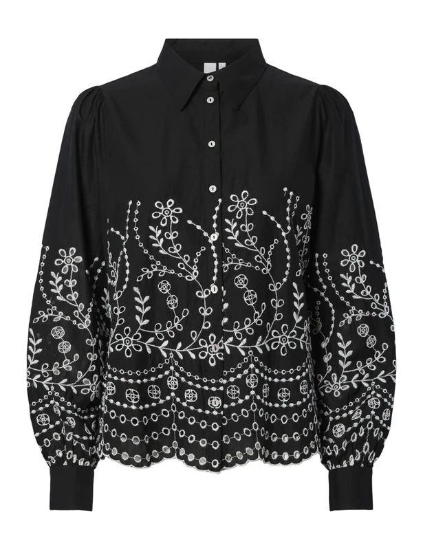 Y.A.S Yasluma LS Shirt S. Noos, Black, 20